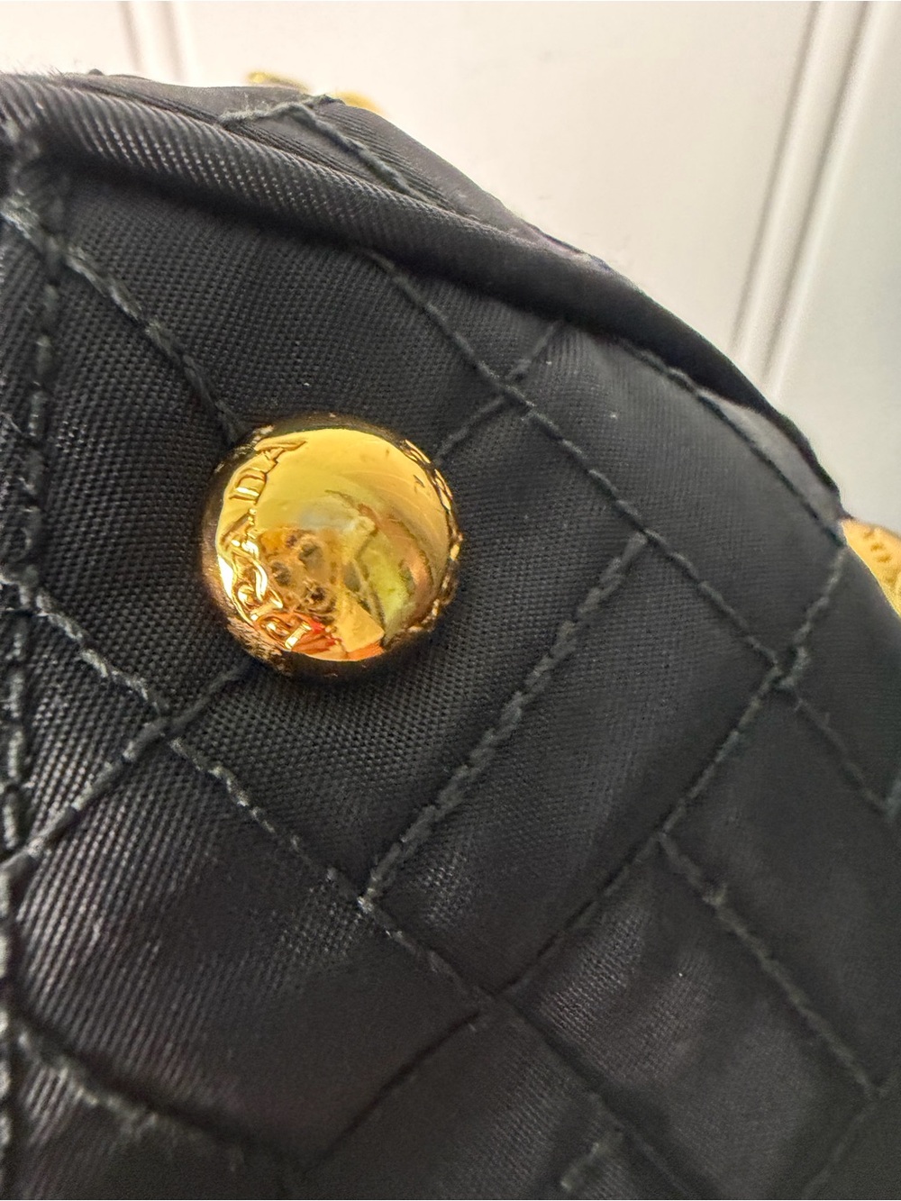 Prada Black Quilted Crossbody Bag with Gold Chain - Picture 14 of 15